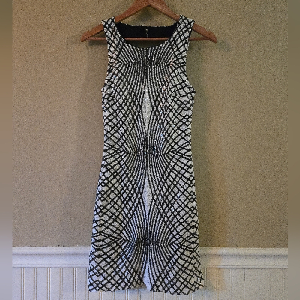 Black and White Patterned Dress